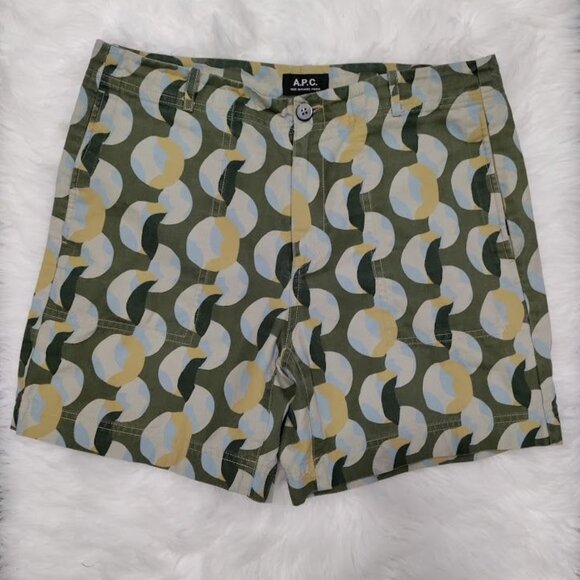 A.P.C. Mens Patterned Khaki Pockets Size M - Picture 1 of 8